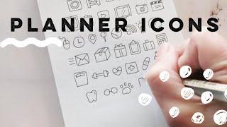 Planner Bullet Journal Icons (Real time) | Doodles by Sarah