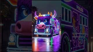  Evolution of Animals : Purple cow bus  Miaw Milky ️ #cat #cute #love  #shorts