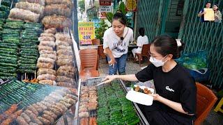 Hai anh em ruột bán Bò nướng Lá Lốt Mỡ chài 40k siêu ngon chỉ vài tiếng là hết ở đường phố Sài Gòn