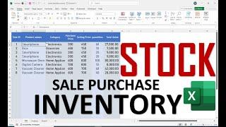 how to Make Stock Sale & Purchase Inventory Management in Excel | Beginner to Pro Guide