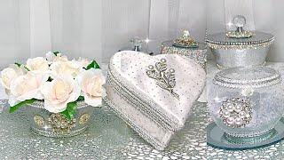 SATIN HEART SHAPED BOX 3 DIY IDEAS  Room Decor DIY Room Decorating Ideas DIY