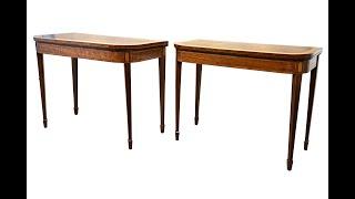 Georgian Mahogany Pair Of Card Tables