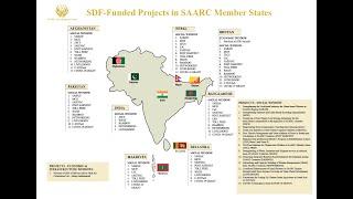 A snapshot of SAARC Development Fund's projects in the Member States