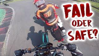 Supermoto Rennstrecke mit der EXC! | Kollision mit Meddes