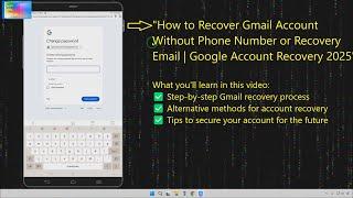 How To Recover Gmail Account Without Phone Number or Email | EasyGoogle Account Recovery 2025 