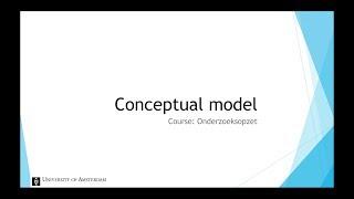 Conceptual Model - Introduction