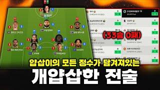 이 전술 발견하고 33승 0패..?!! 4-2-2-1-1입니다.