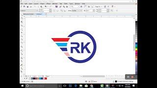 R K logo in Corel Draw. Corel Draw Tutorial. #logo #logodesign #coreldraw