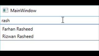 C# WPF AUTO COMPLETE TEXT BOX