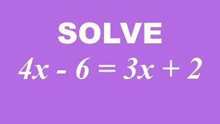 How to solve a linear equation with an unknown on both sides