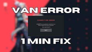 Valorant Van-79 Error Code Fix under 1 min.