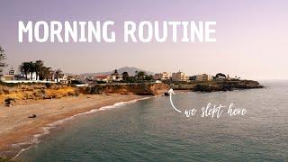 Morning Routine AT THE SEA - Van Life Spain