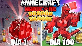 SOBREVIVÍ 100 DÍAS como un DRAGÓN DE SANGRE en MINECRAFT HARDCORE!