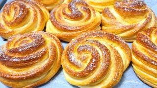 Пуховые булочки. Сахарные плюшки / Down buns. Sugar buns