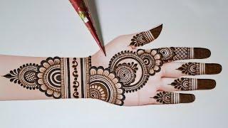 Very beautiful stylish mehndi design| easy front hand mehndi design| mehandi ka design| mehndi