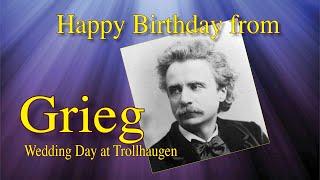 Happy Birthday in the style of Edvard Grieg • Werner Elmker piano improvisation [HQ]