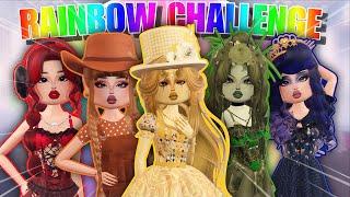 RAINBOW CHALLENGE In Dress To Impress!! Making An Outfit For *EVERY* Color Of The Rainbow!!