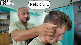 Professional Barber ASMR Massage - Fell Asleep While Recording