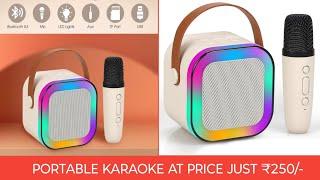 K12 Mini Karaoke Speaker With Wireless Mic And Amazing RGB Colorful Lights Modes  Unboxing #trending