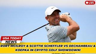 Rory McIlroy & Scottie Scheffler vs DeChambeau & Koepka in Crypto Golf Showdown! । USA TODAY NEWS