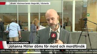 Livstid för Johanna Möller - 14 år för Rajabi - Nyheterna (TV4)