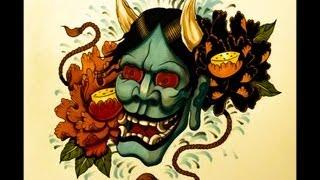 How to draw a Hannya Mask Tattoo Style By thebrokenpuppet