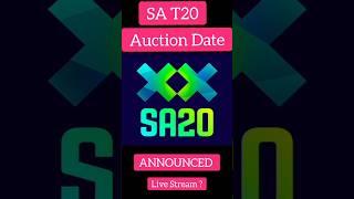 SA T20 Auction Date Announced And Live Stream l #sat20league