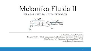 Mekanika Fluida II, Pipa Pararel dan Ekivalen