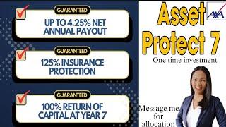 AXA Asset Protect with Guaranteed Yearly cash endowment benefits | Short Term Investment plan