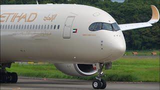 Etihad Airbus A350-1000 A6-XWB Landing at Narita 34R | NRT/RJAA | A35K A351