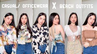 AFFORDABLE CASUAL/ OFFICEWEAR TOPS & BEACH OUTFITS SHOPEE HAUL | Danah Asana (Philippines)