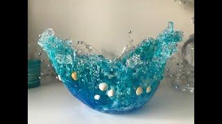 #6 Caribbean Wave Resin Bowl (Bowl #4)