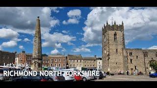 Walk around Richmond Town Centre North Yorkshire UK