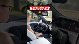 Tesla girl trusts Tesla FSD V12 For the first time 🫨 BUT DID YOU SEE IT?  