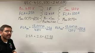 Transformer OCPD - Pri. & Sec. Protection, Table 450.3(B)