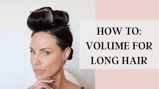 How to: Create Volume in Long Hair | a Quick Mini Roller Volume Set