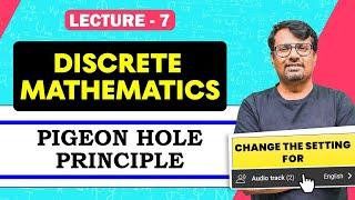 Discrete Mathematics Lecture 7 | What is Pigeon Hole Principle | Pigeon Principle By GP Sir