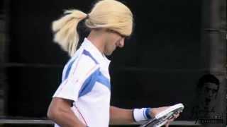 Novak Djokovic imitates Maria Sharapova [HD]