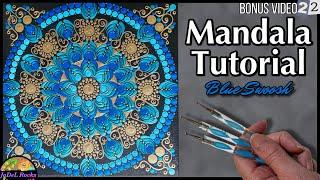 Paint A Metallic Blue Mandala On Canvas With This Tutorial!