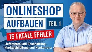 15 Fehler beim Aufbau eines Shops - Erfahrungsbericht Teil 1