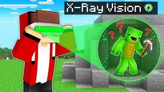 Speedrunner Can USE X-RAY vs Hunter : JJ vs Mikey Battle in Minecraft Maizen!