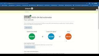 OSAP Aid Estimator