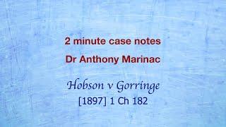 Hobson v Gorringe (Agreements about Fixtures and Chattels)