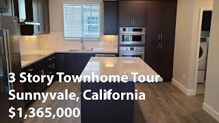 3 Story Starter Townhome Tour | Sunnyvale, CA | $1.365 M | 1,749 Sqft | 4 Beds | 3.5 Baths | 2 Car