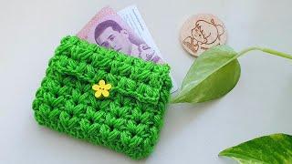 DIY Crochet Cardholder Step by Step | Crochet Small Bag | ViVi Berry DIY