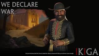 ETHIOPIA - MENELIK II Dagmäwi Menelik ALL VOICED QUOTES & DENOUNCE CIV VI - DLC RELEASED 24 JUL 2020