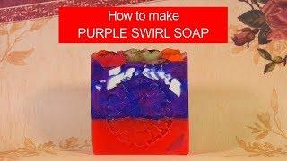 PURPLE SWIRL homemade soap