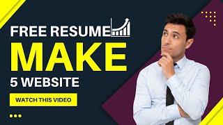 FREE Resume Building Websites | Get Resume Templates for Freshers |By @CSGYAN