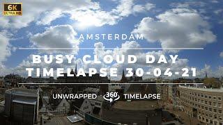 6K Unwrapped 360 Slow & Busy cloud, relaxing sky viewing 01 May 2021 -ID0106Sr