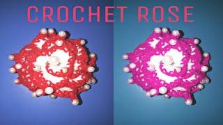 CROCHET ROSE | How to Crochet Rose | Moni Craft Creation